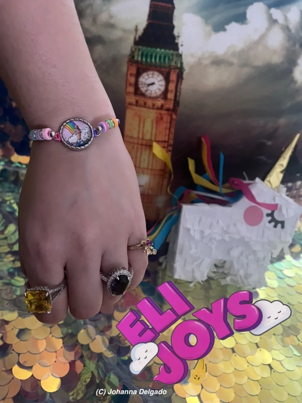 (C) JD, Mermaid Princess Neon and beads bracelet.